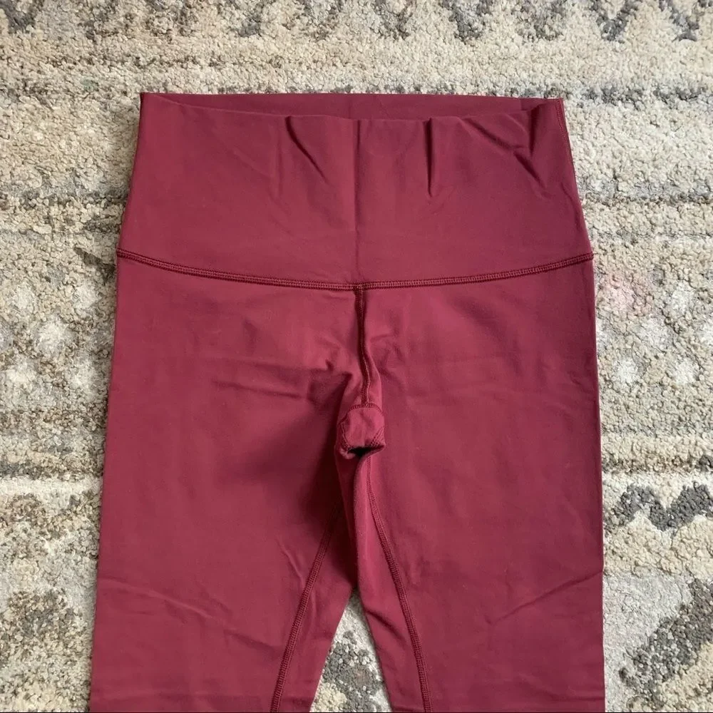 Lululemon Wunder Under Wine Maroon Leggings 10